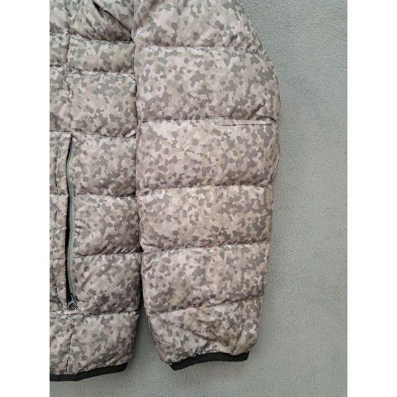 Timberland Packable Goose Down Puffer Camo Grey Men's Large Vintage Puffer Coat - Picture 6 of 9